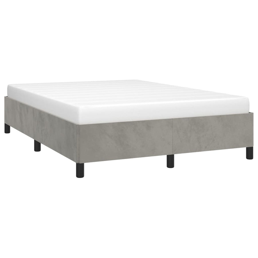Bedframe Fluweel Lichtgrijs 140 x 190 cm 35 cm
