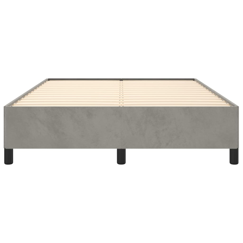 Bedframe Fluweel Lichtgrijs 140 x 190 cm 35 cm