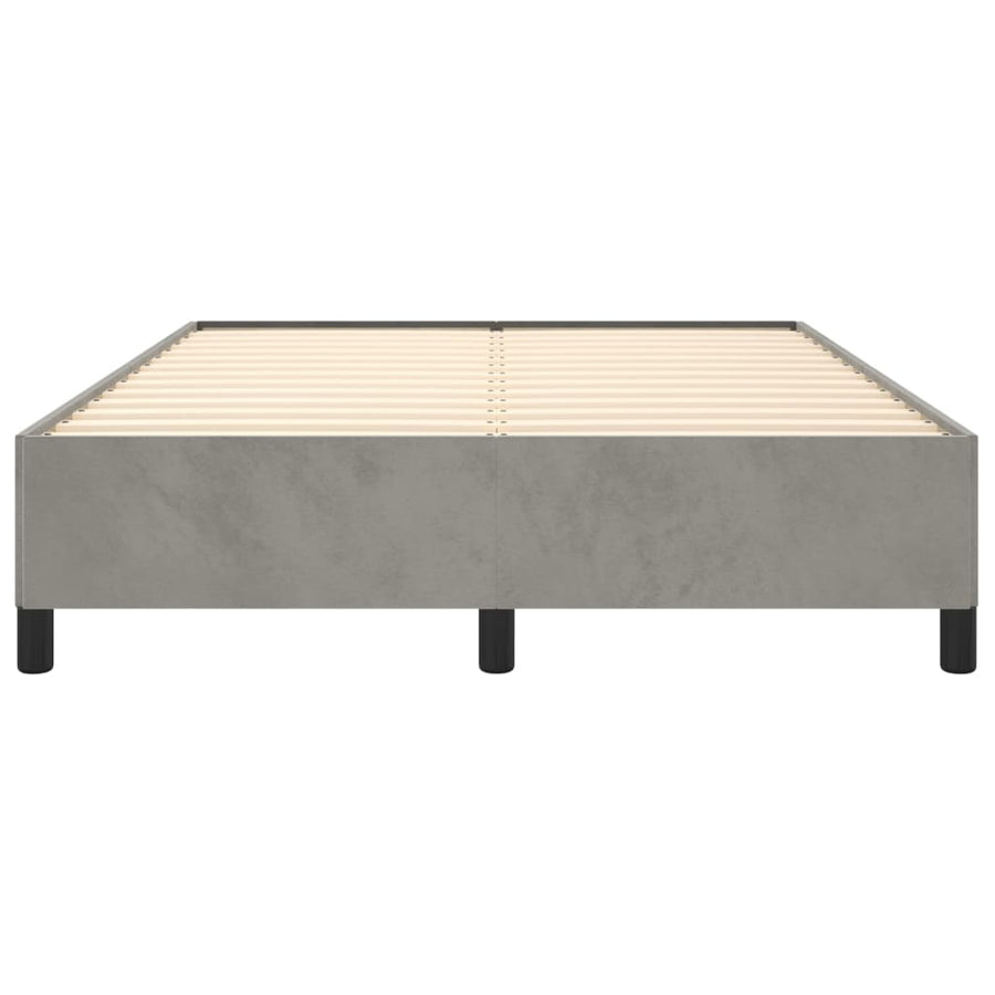 Bedframe Fluweel Lichtgrijs 140 x 190 cm 35 cm