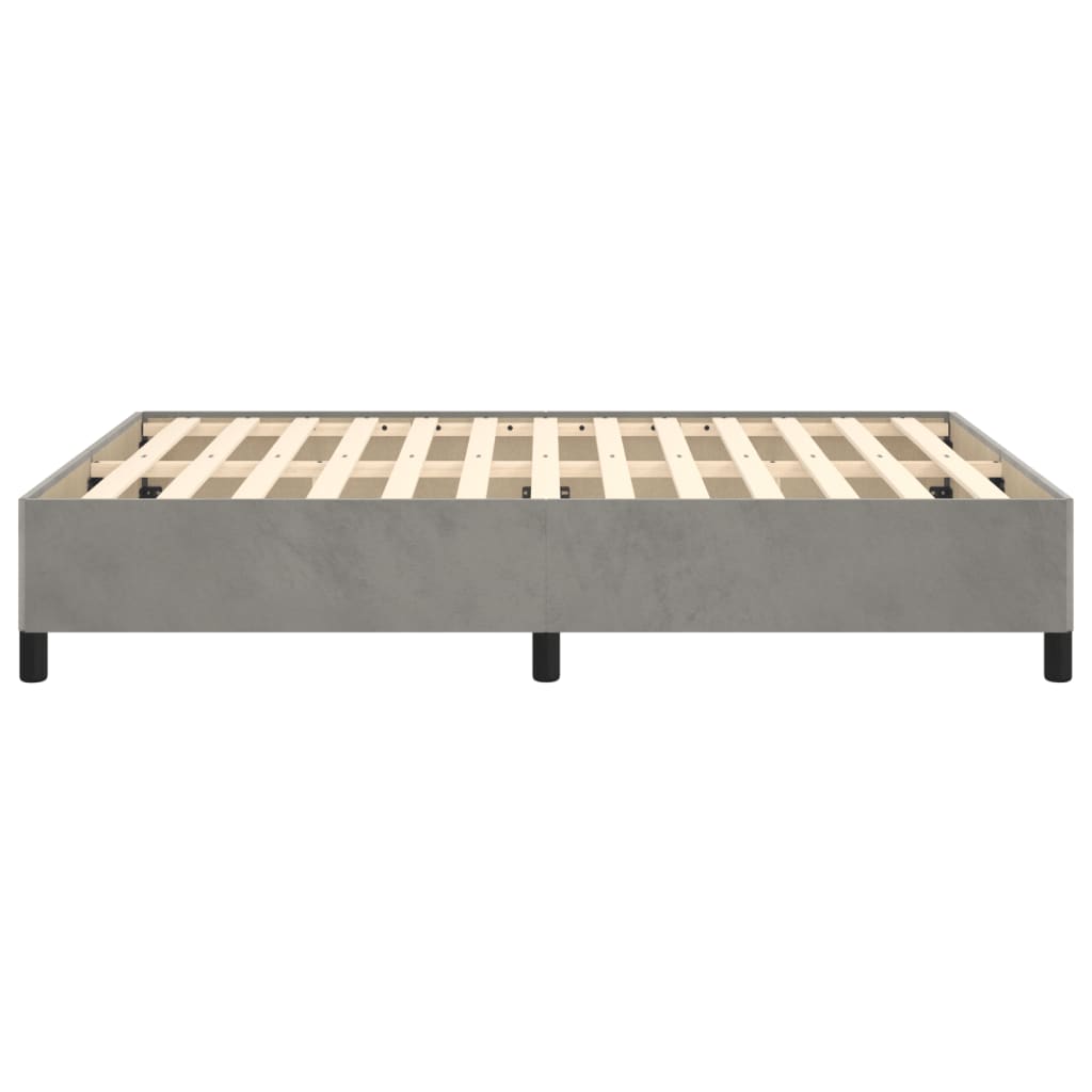 Bedframe Fluweel Lichtgrijs 140 x 190 cm 35 cm