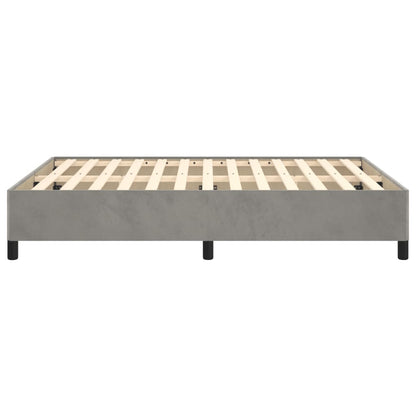 Bedframe Fluweel Lichtgrijs 140 x 190 cm 35 cm