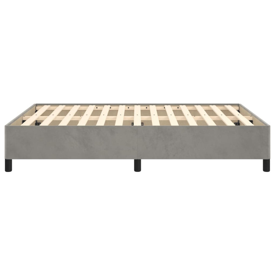Bedframe Fluweel Lichtgrijs 140 x 190 cm 35 cm