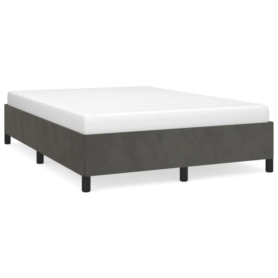 Bedframe Fluweel Mørkegrå Donkergrijs 140 x 190 cm 35 cm