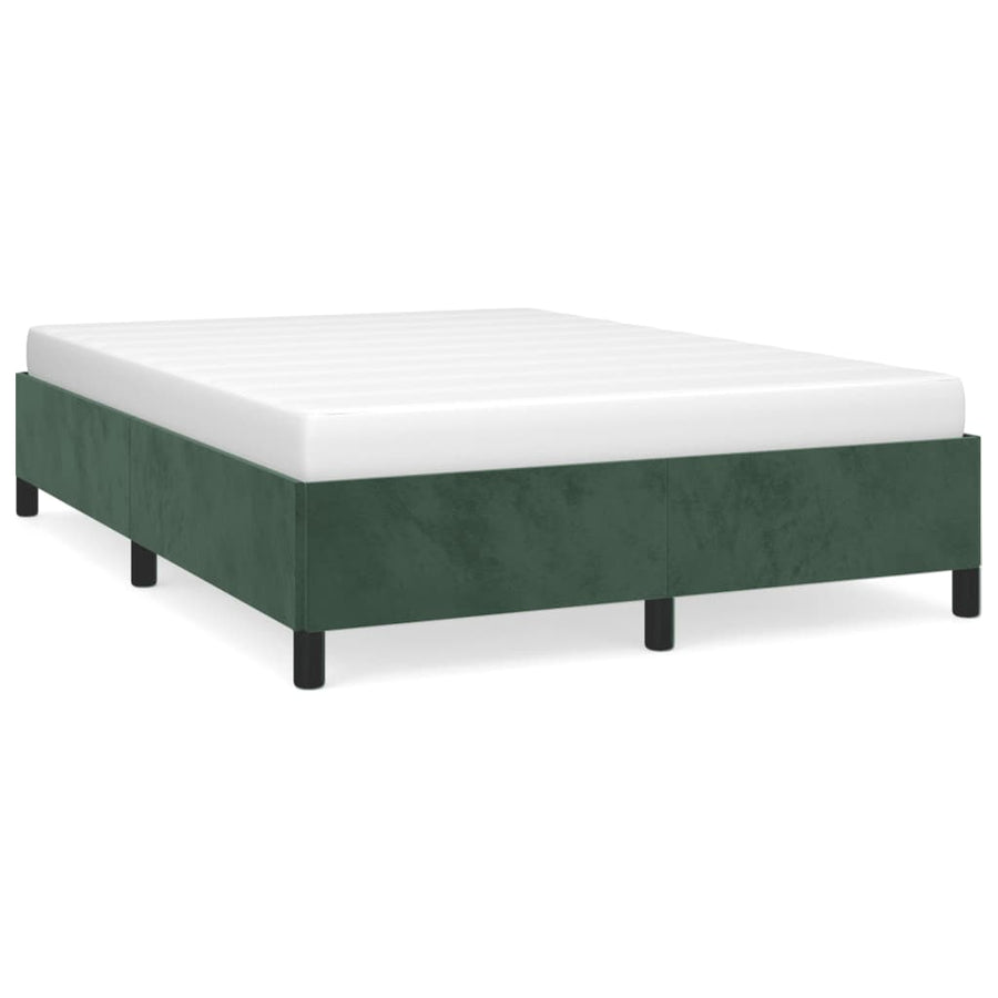 Bedframe Fluweel Donkergroen 140 x 190 cm 35 cm