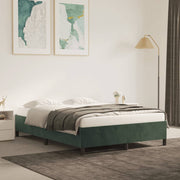 Bed frame without mattress 140x190 cm velvet dark green