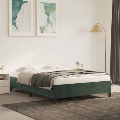 Bedframe Fluweel Donkergroen 140 x 190 cm 35 cm