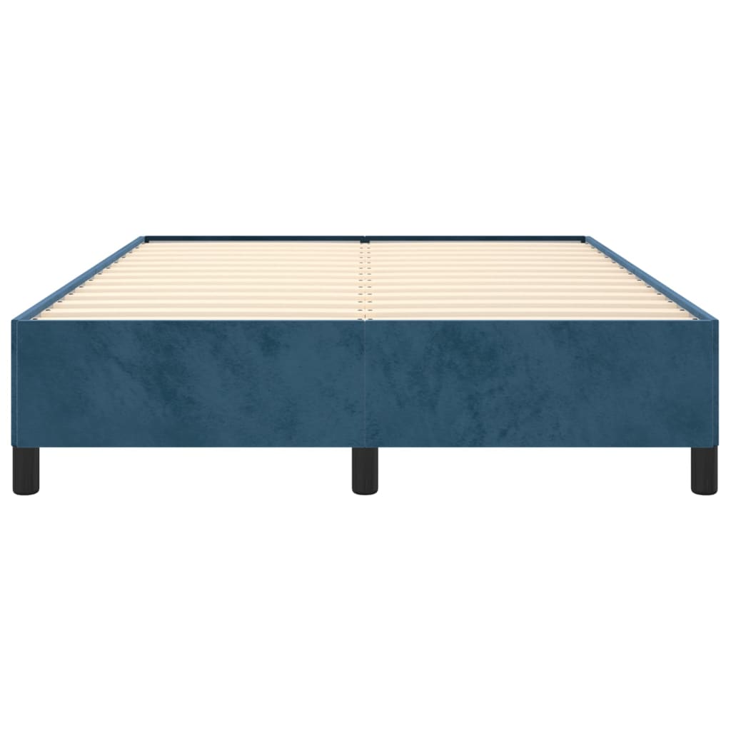 Bedframe Fluweel Donkerblauw 140 x 190 cm 35 cm