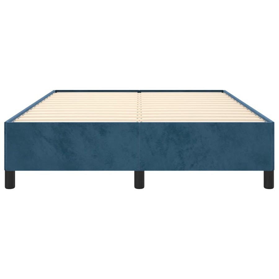 Bedframe Fluweel Donkerblauw 140 x 190 cm 35 cm