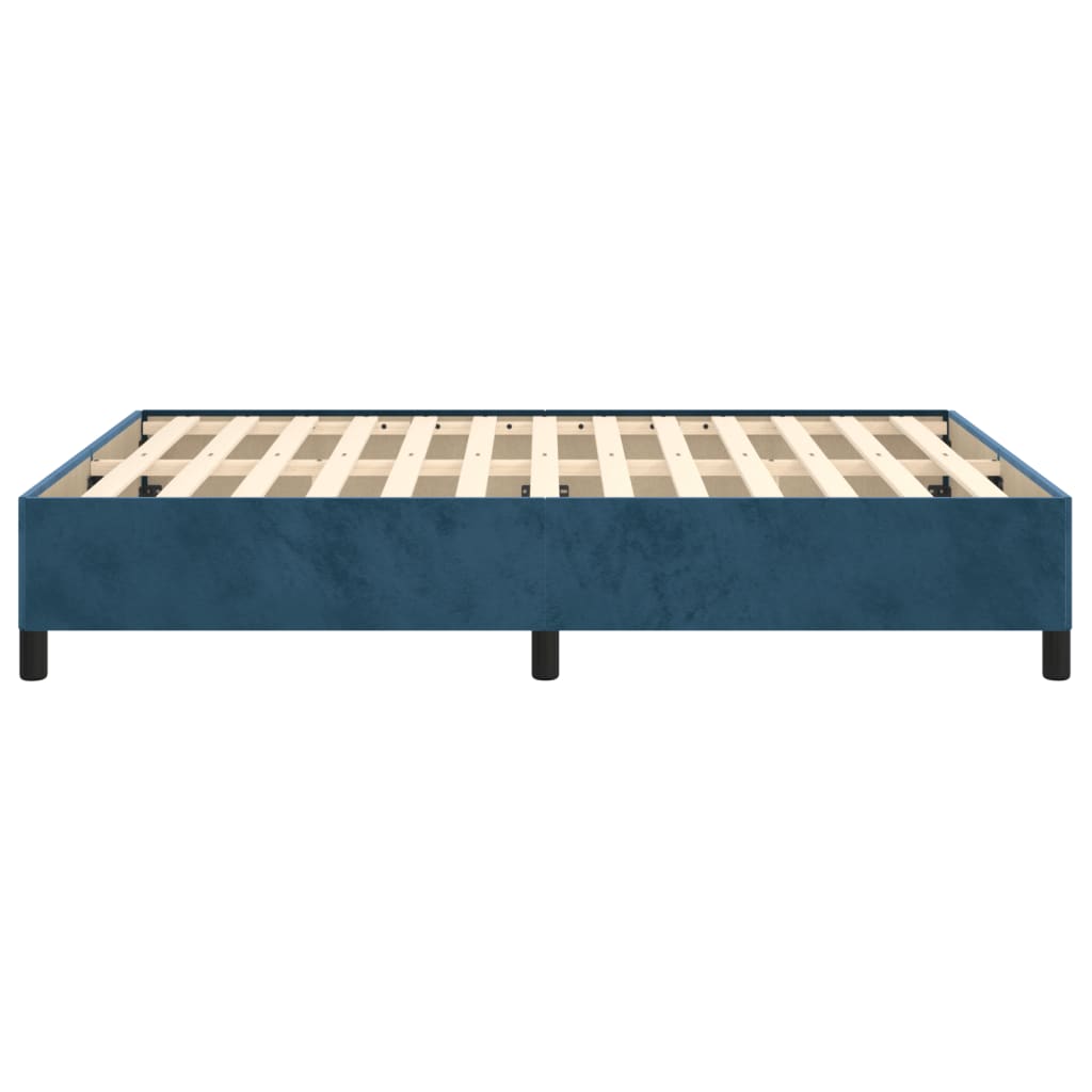 Bedframe Fluweel Donkerblauw 140 x 190 cm 35 cm