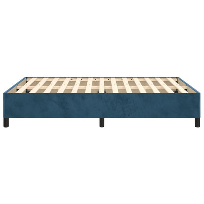 Bedframe Fluweel Donkerblauw 140 x 190 cm 35 cm
