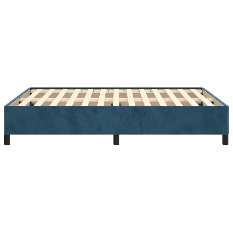Bedframe Fluweel Donkerblauw 140 x 190 cm 35 cm