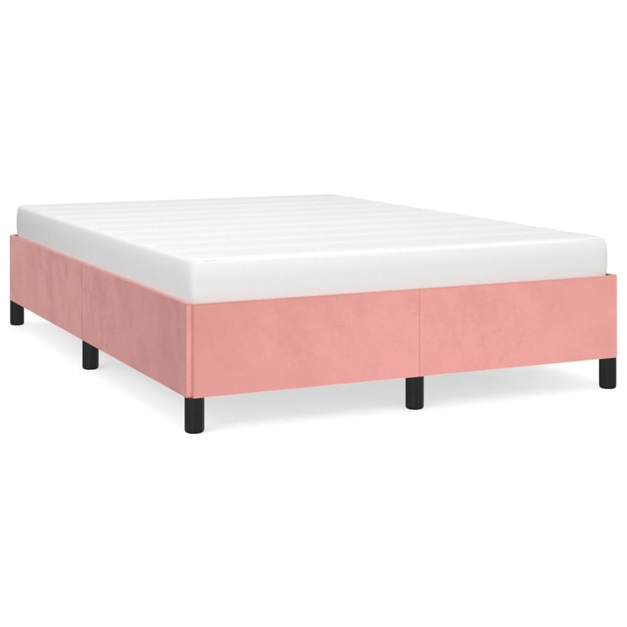 Bedframe Fluweel Roze 140 x 190 cm 35 cm