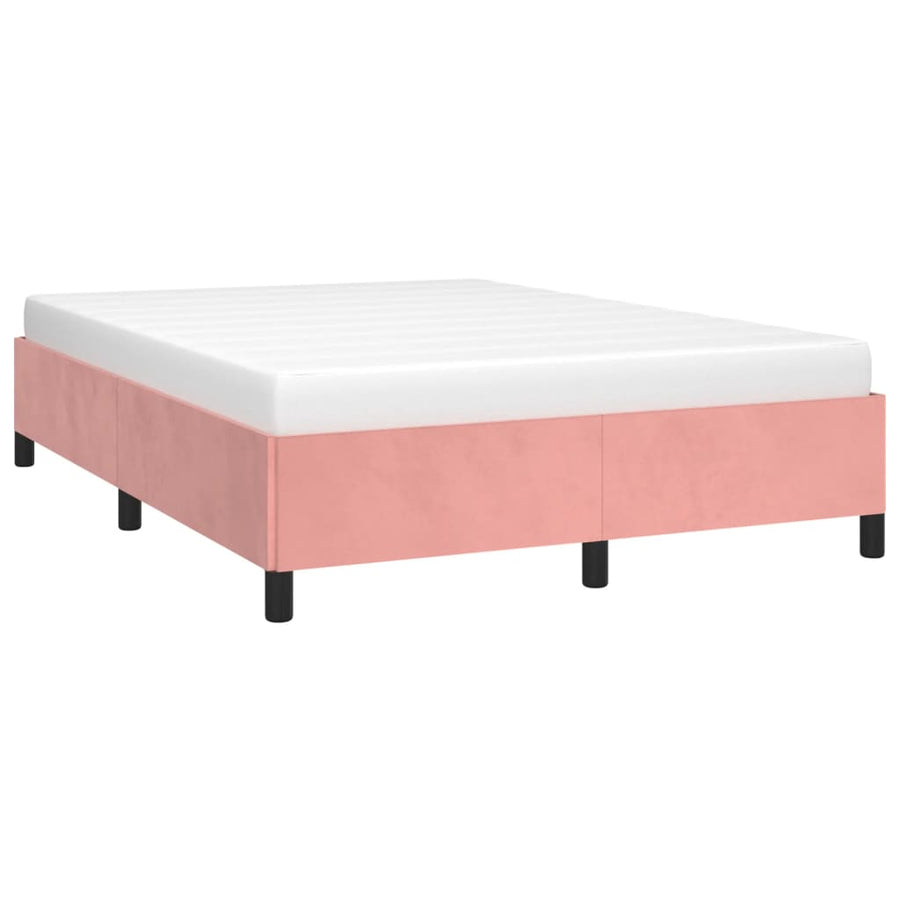 Bedframe Fluweel Roze 140 x 190 cm 35 cm