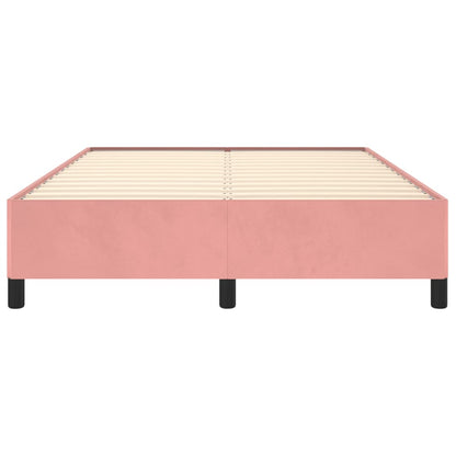 Bedframe Fluweel Roze 140 x 190 cm 35 cm
