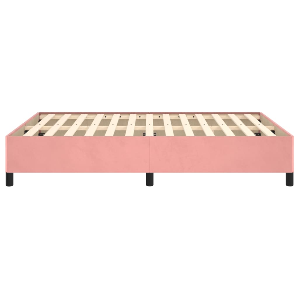 Bedframe Fluweel Roze 140 x 190 cm 35 cm