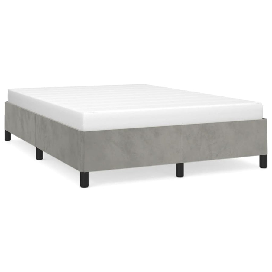 Bedframe Fluweel Lichtgrijs 140 x 200 cm 35 cm