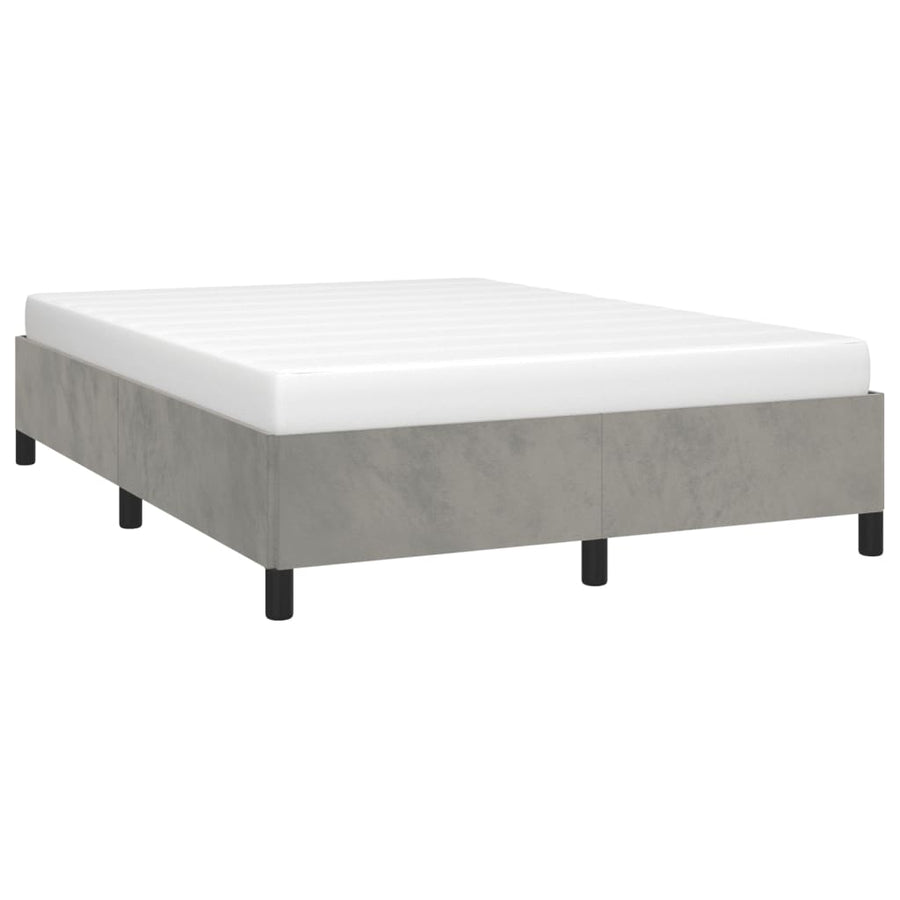 Bedframe Fluweel Lichtgrijs 140 x 200 cm 35 cm