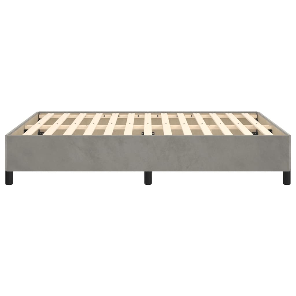 Bedframe Fluweel Lichtgrijs 140 x 200 cm 35 cm