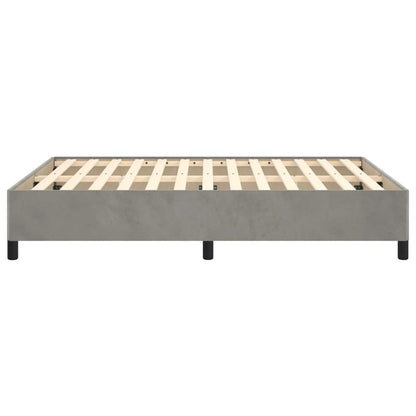 Bedframe Fluweel Lichtgrijs 140 x 200 cm 35 cm
