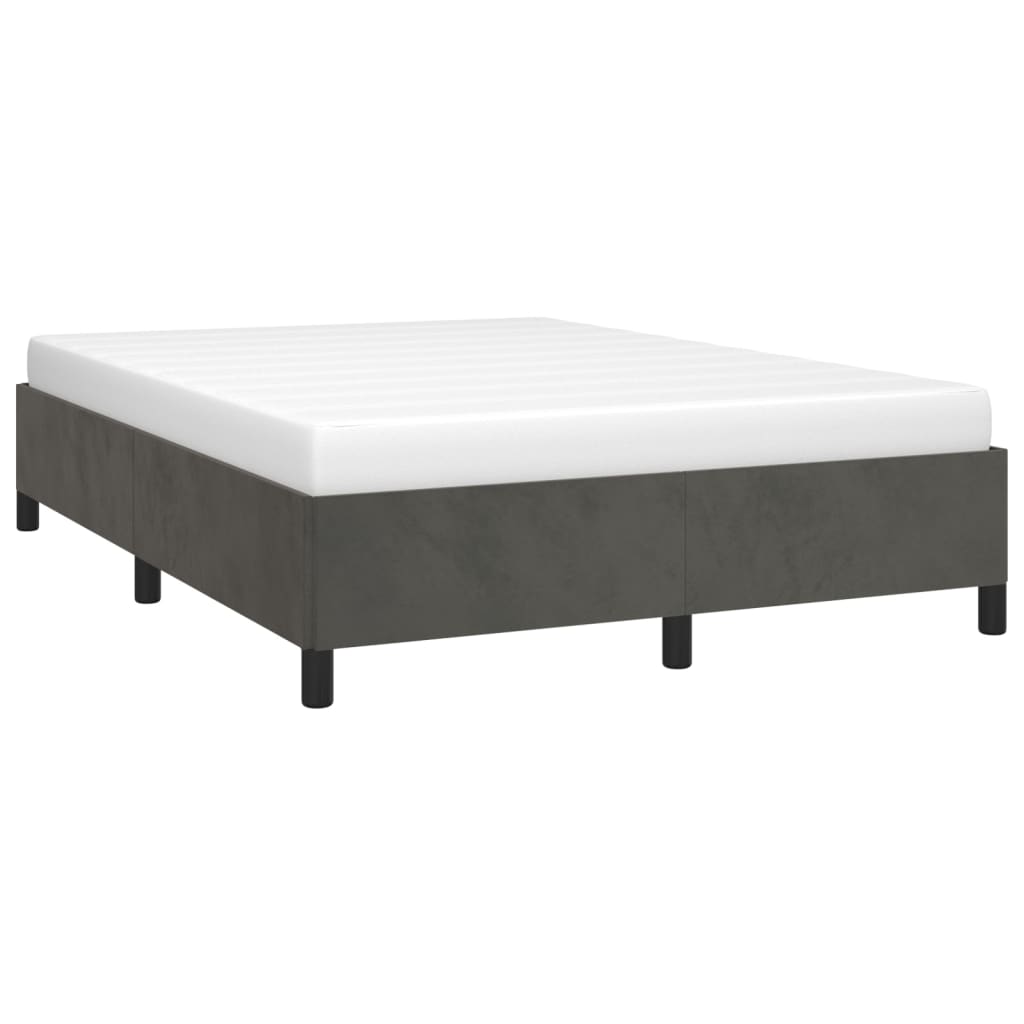 Bedframe Fluweel Donkergrijs 140 x 200 cm 35 cm
