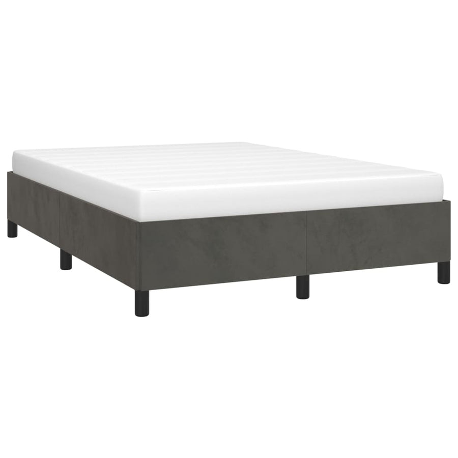 Bedframe Fluweel Donkergrijs 140 x 200 cm 35 cm