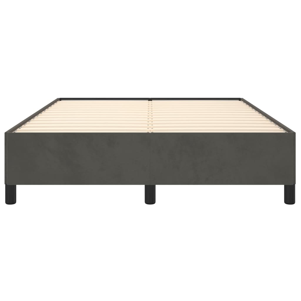 Bedframe Fluweel Donkergrijs 140 x 200 cm 35 cm