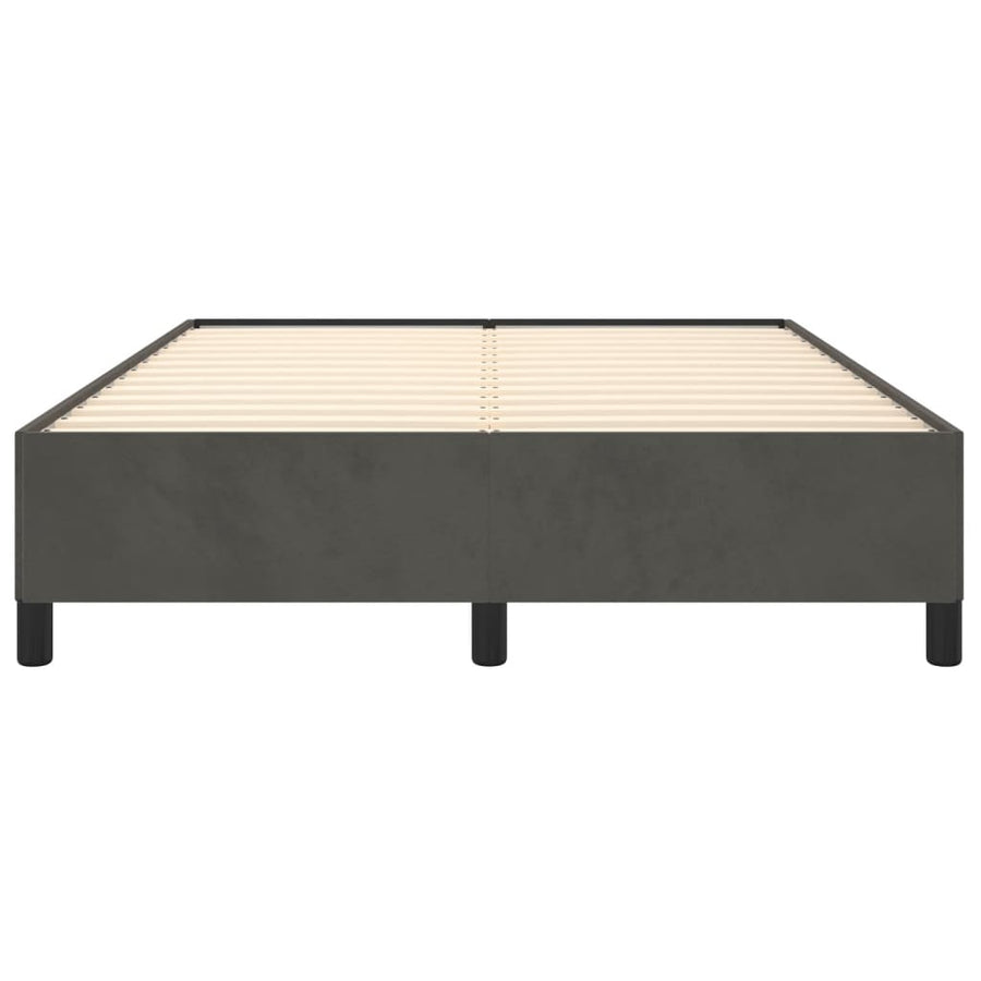 Bedframe Fluweel Donkergrijs 140 x 200 cm 35 cm