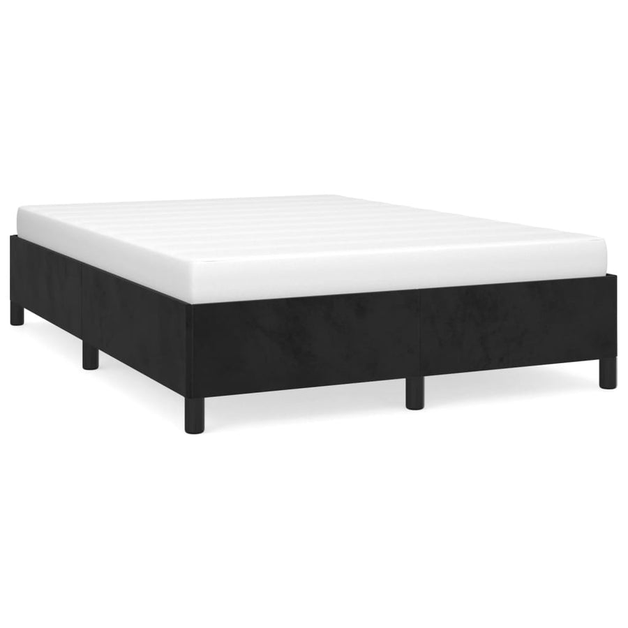 Bedframe Fluweel Zwart 140 x 200 cm 35 cm