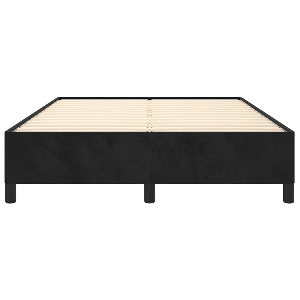 Bedframe Fluweel Zwart 140 x 200 cm 35 cm