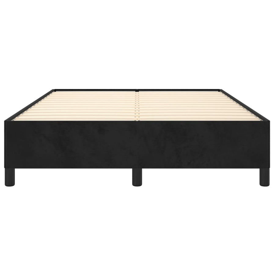 Bedframe Fluweel Zwart 140 x 200 cm 35 cm