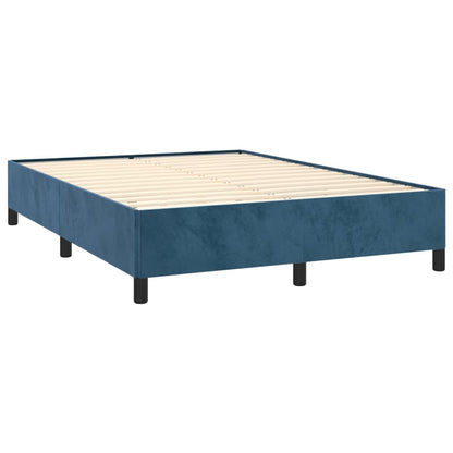 Bedframe Fluweel Donkerblauw 140 x 200 cm 35 cm
