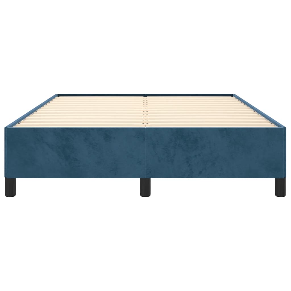 Bedframe Fluweel Donkerblauw 140 x 200 cm 35 cm