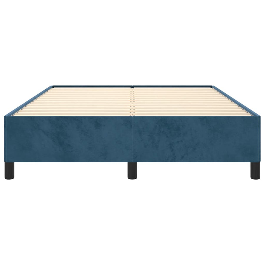 Bedframe Fluweel Donkerblauw 140 x 200 cm 35 cm