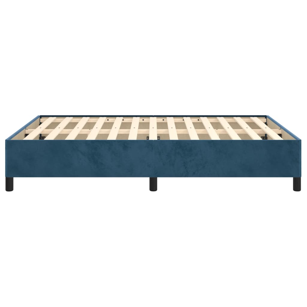 Bedframe Fluweel Donkerblauw 140 x 200 cm 35 cm