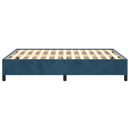 Bedframe Fluweel Donkerblauw 140 x 200 cm 35 cm