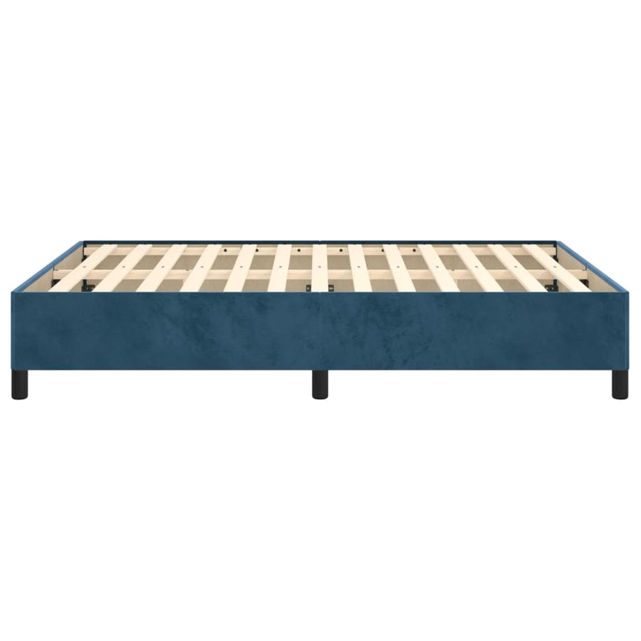 Bedframe Fluweel Donkerblauw 140 x 200 cm 35 cm