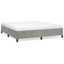 Bedframe Fluweel Lichtgrijs 160 x 200 cm 35 cm