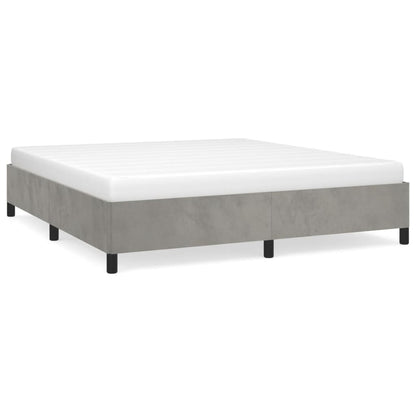 Bedframe Fluweel Lichtgrijs 160 x 200 cm 35 cm