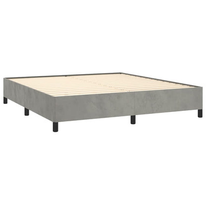 Bedframe Fluweel Lichtgrijs 160 x 200 cm 35 cm
