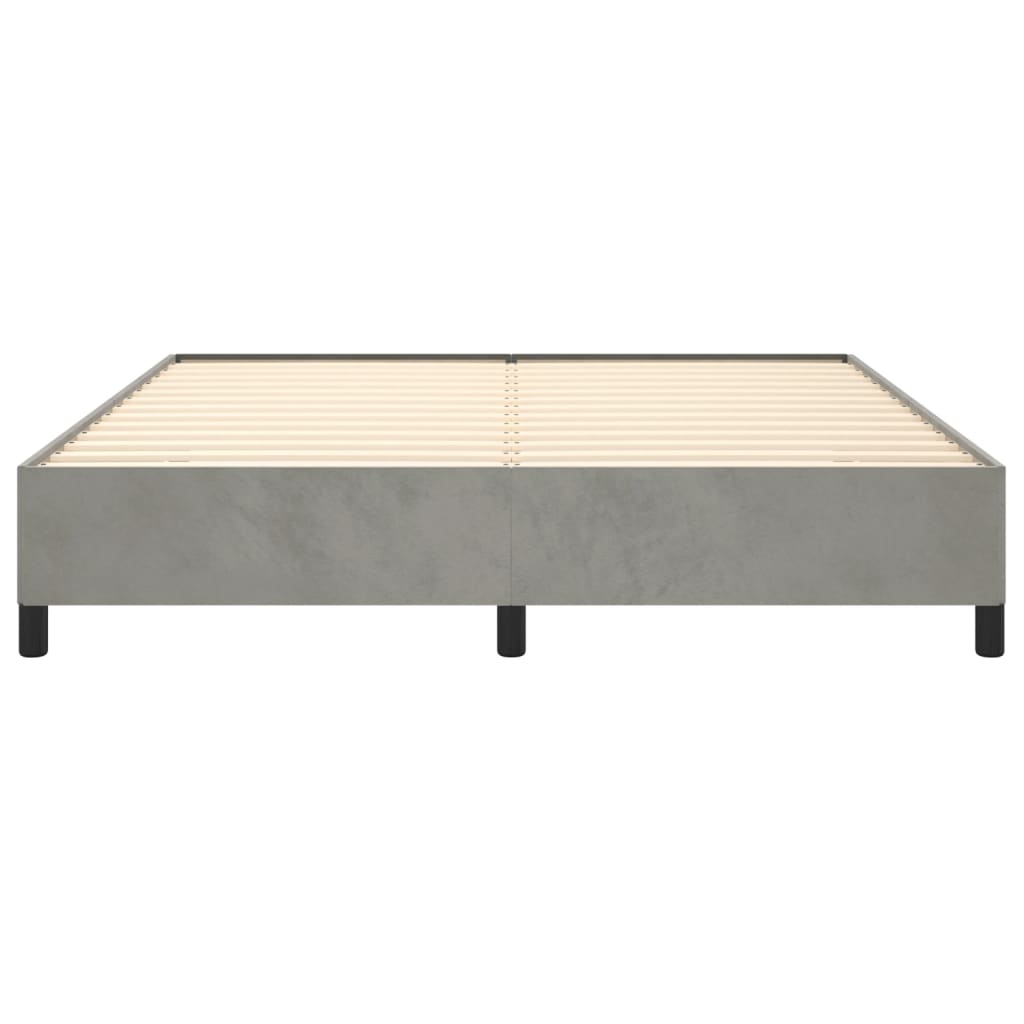 Bedframe Fluweel Lichtgrijs 160 x 200 cm 35 cm