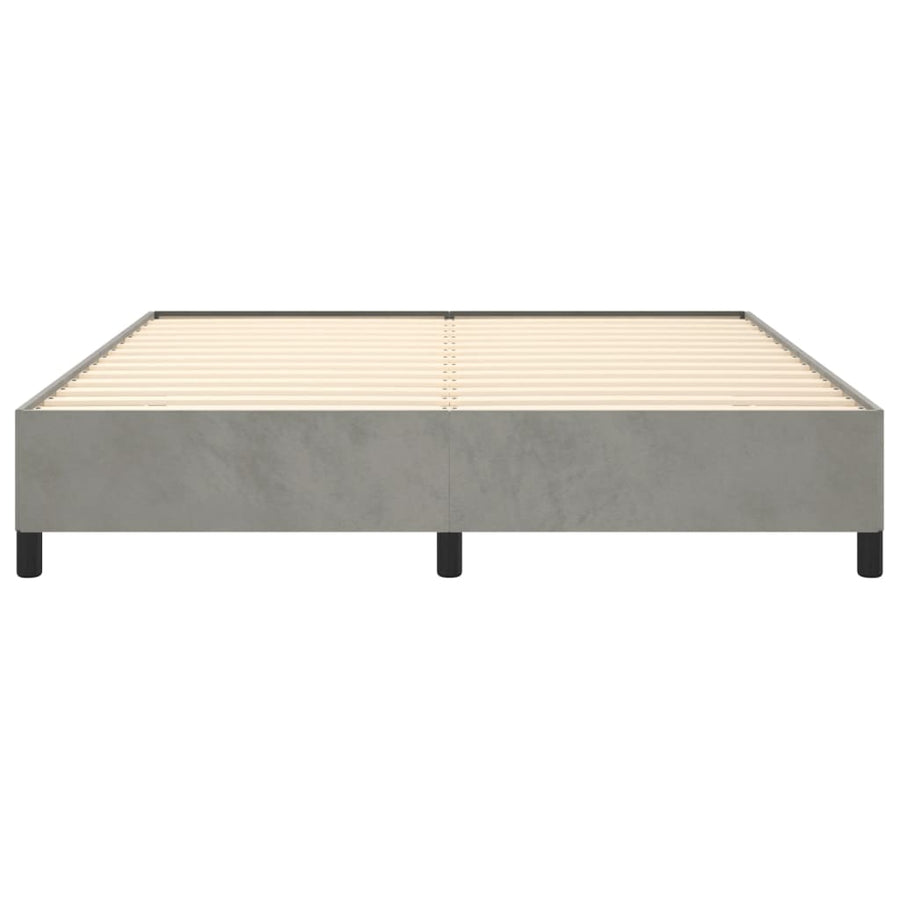 Bedframe Fluweel Lichtgrijs 160 x 200 cm 35 cm