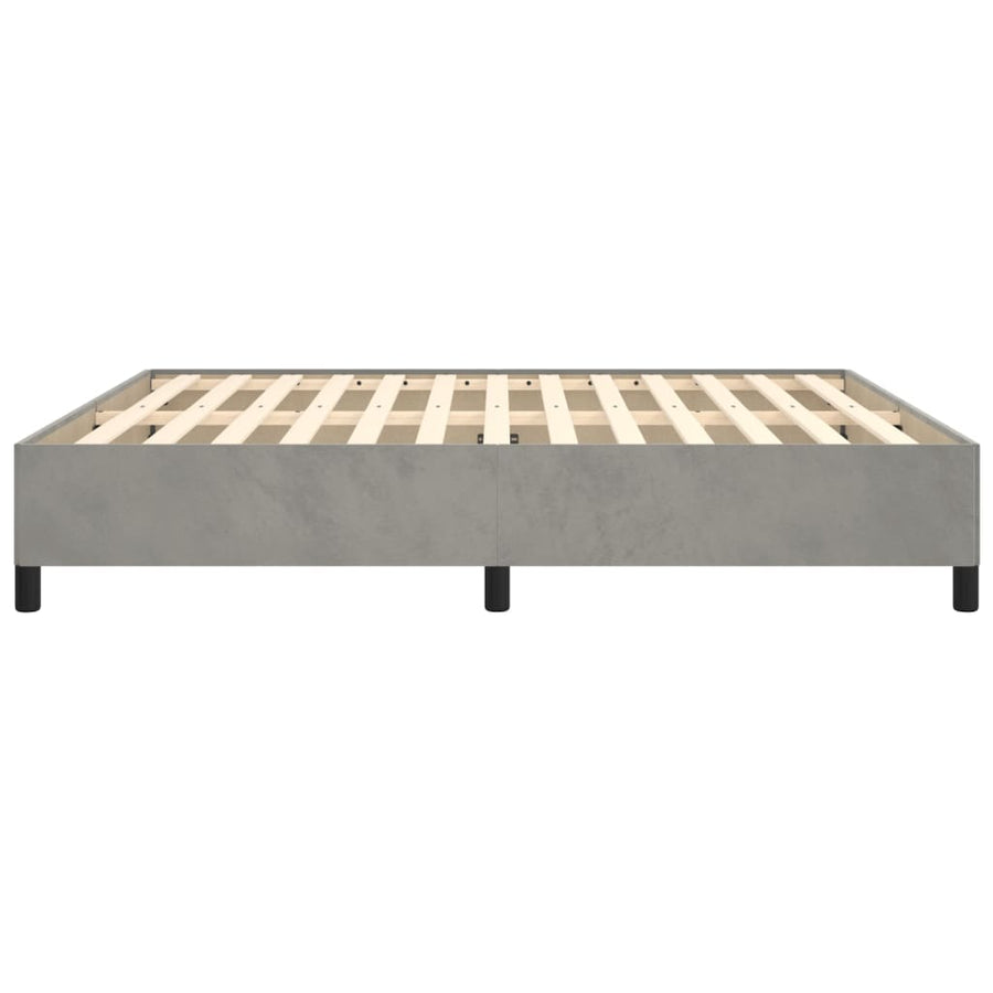 Bedframe Fluweel Lichtgrijs 160 x 200 cm 35 cm