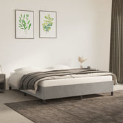 Bedframe 160x200 cm fluweel lichtgrijs