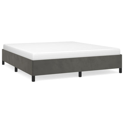 Bedframe Fluweel Donkergrijs 160 x 200 cm 35 cm