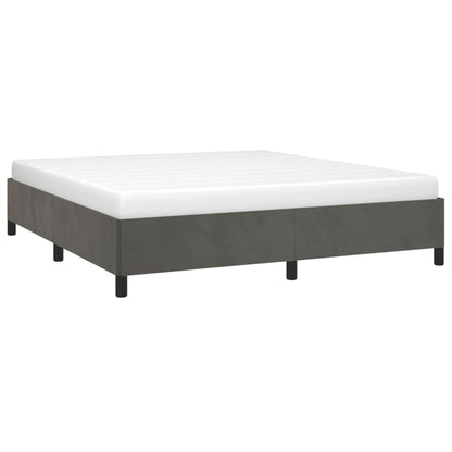 Bedframe Fluweel Donkergrijs 160 x 200 cm 35 cm