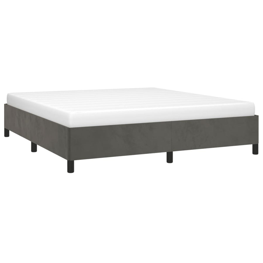 Bedframe Fluweel Donkergrijs 160 x 200 cm 35 cm