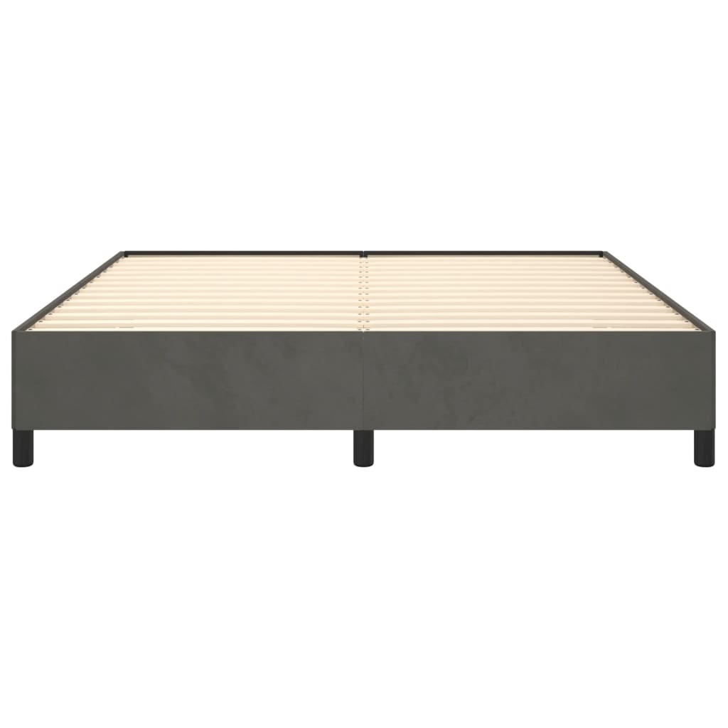 Bedframe Fluweel Donkergrijs 160 x 200 cm 35 cm
