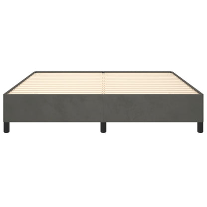 Bedframe Fluweel Donkergrijs 160 x 200 cm 35 cm