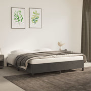 Bedframe 160x200 cm fluweel donkergrijs