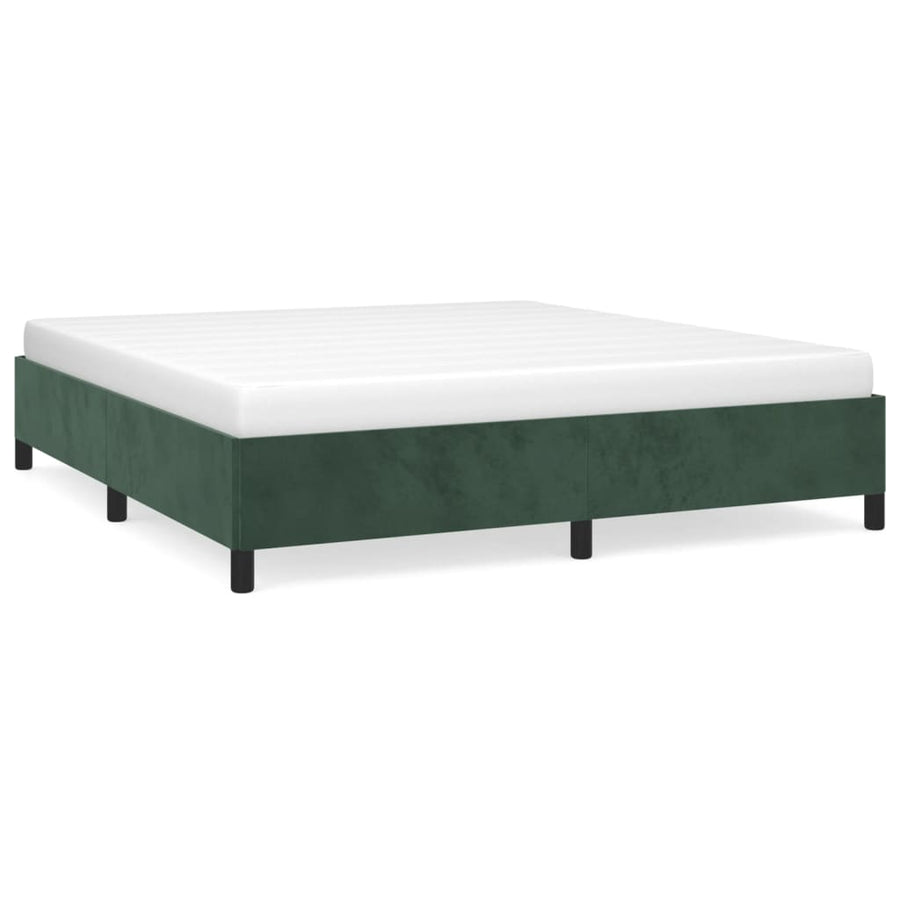 Bedframe Fluweel Donkergroen 160 x 200 cm 35 cm